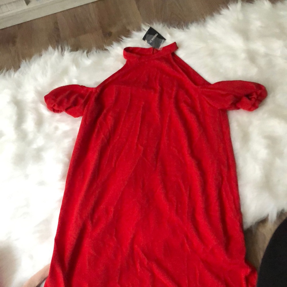Red mini dress